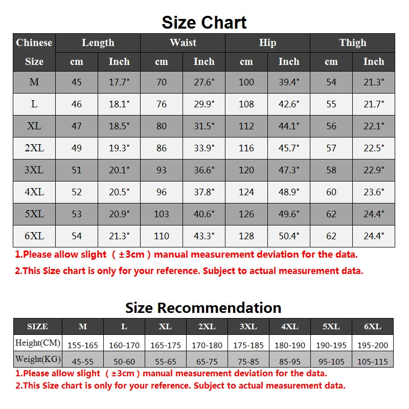 2021 New Men Shorts Summer Fashion Casual Brand Boardshorts Comfortable Plus Size Fitness Men Bodybuilding Breathable Shorts 6XL