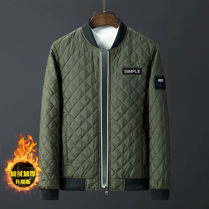 Zipper Men Jackets Autumn Winter Casual Fleece Coats Fashion Male Outwear Slim Fit Parka Plus size 6XL men Bomber Jacket New