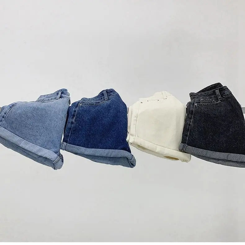 Shorts Women Denim Vintage Summer Basic Simple All-match Hot Sale High Waist Leisure Ulzzang Ladies Streetwear Chic Classic Ins