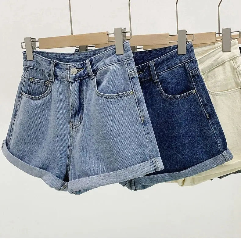 Shorts Women Denim Vintage Summer Basic Simple All-match Hot Sale High Waist Leisure Ulzzang Ladies Streetwear Chic Classic Ins