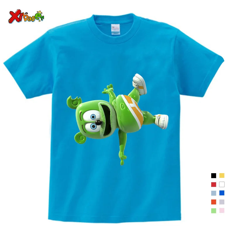 Boys Tshirts for kids Baby Boys Girl Gummy Bear T Shirt Cartoon Funny Casual Kids Clothes Summer Harajuku Children's Clothing