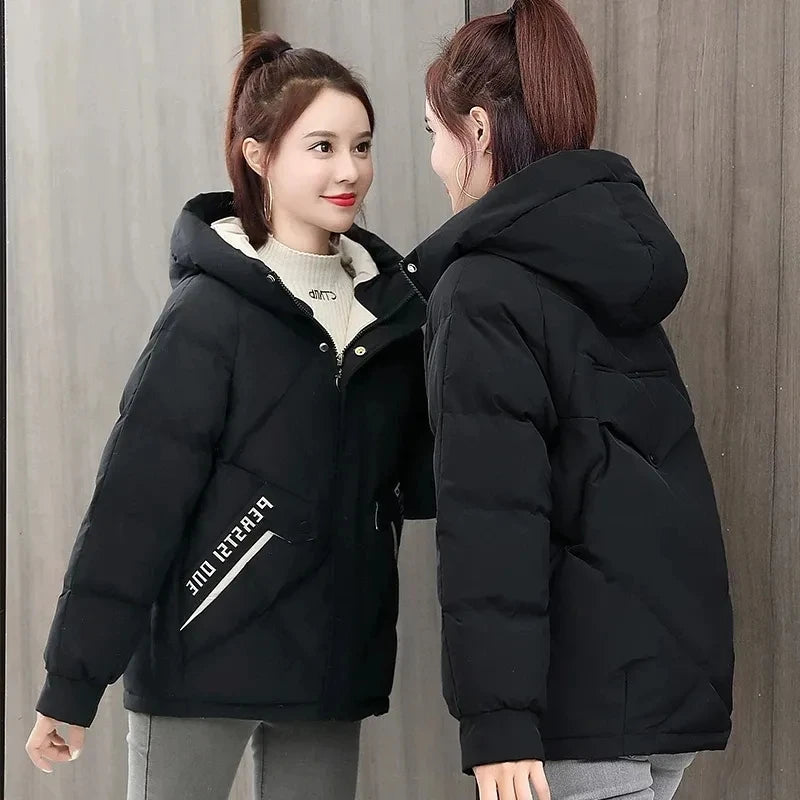 Women's Jackets 2022 New Women Parkas Winter Jacket Hooded Loose Cotton Padded Parka Female Casual Oversize Puffer Coat Outwear