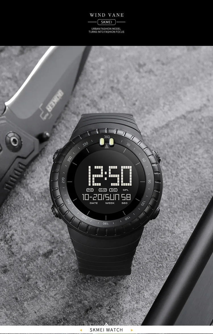 Fashion Sport Digital Watch Men Waterproof Chrono Alarm Outdoor Electronic Clock Man SKMEI Military Wristwatch Relogio Masculino