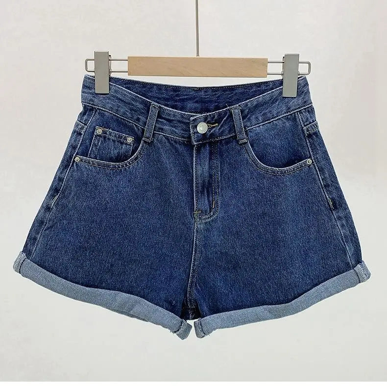 Shorts Women Denim Vintage Summer Basic Simple All-match Hot Sale High Waist Leisure Ulzzang Ladies Streetwear Chic Classic Ins