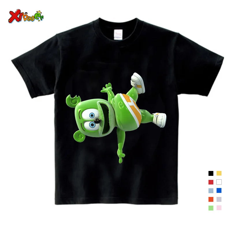 Boys Tshirts for kids Baby Boys Girl Gummy Bear T Shirt Cartoon Funny Casual Kids Clothes Summer Harajuku Children's Clothing