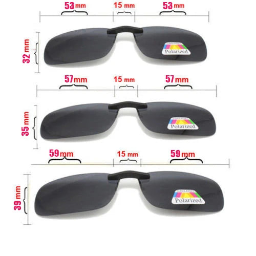 Polarized Clip On Sunglasses Men Women Small Clip Driving Sun Glasses Day Night Vision Lens For Myopia Glasses Eyeglasses UV400