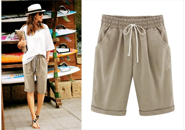 Summer Female Five Pants Thin Outer Wear Pants Women Slacks Casual Pants Harem Pants Beach Wear