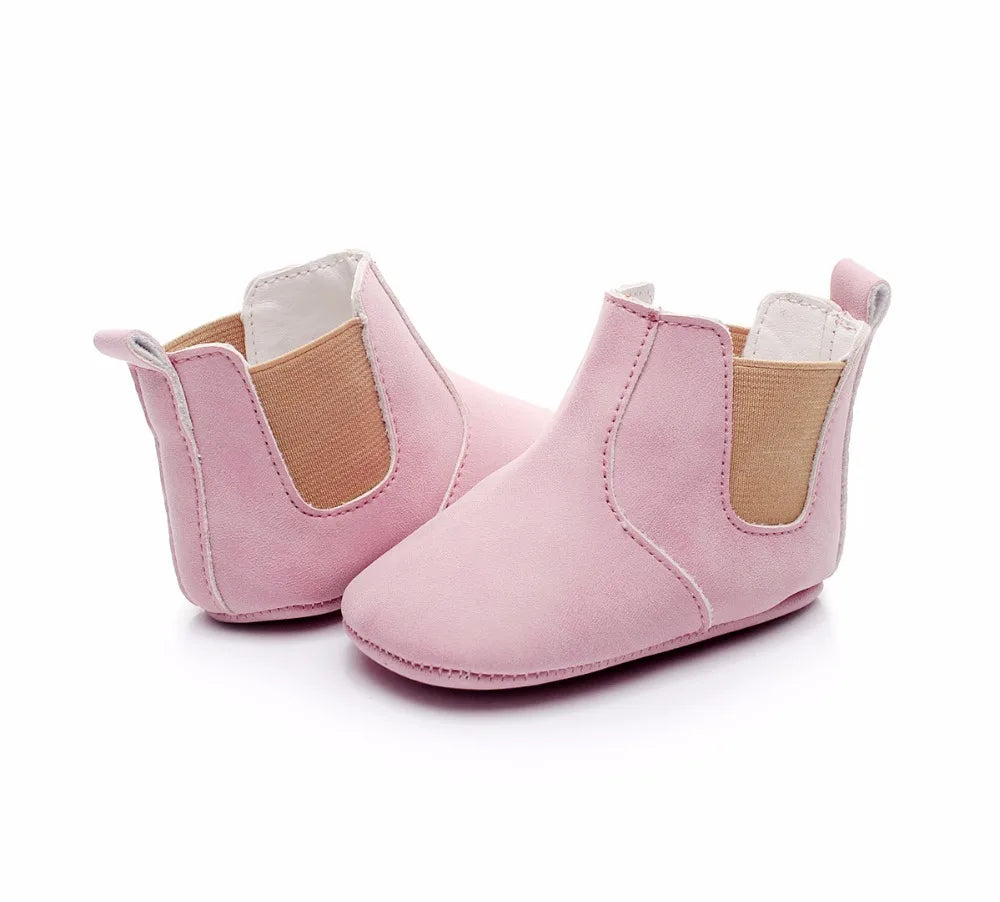 Toddler Baby Boy Girl Shoes 0-24M Infant First Walkers Moccasins Soft PU Ankle Boots Newborn Footwear Bebe Crib Shoes