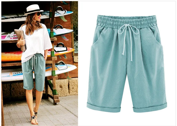 Summer Female Five Pants Thin Outer Wear Pants Women Slacks Casual Pants Harem Pants Beach Wear
