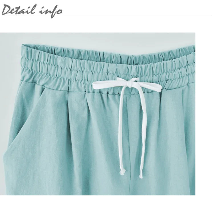 Summer Female Five Pants Thin Outer Wear Pants Women Slacks Casual Pants Harem Pants Beach Wear