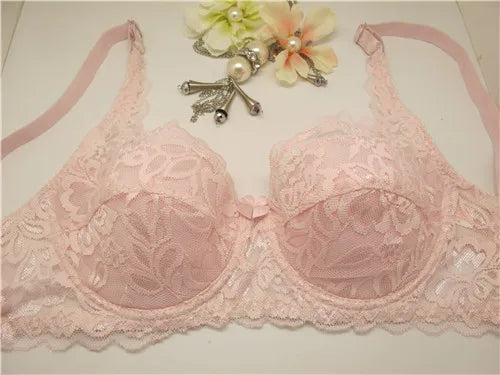 Top Women Underwear Sexy Push Up Bras 3/4 Cup Padded Lace Sheer Bra Cup B ONLY Women Bra