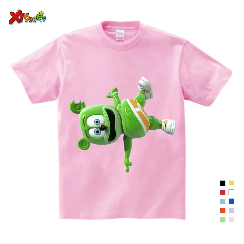 Boys Tshirts for kids Baby Boys Girl Gummy Bear T Shirt Cartoon Funny Casual Kids Clothes Summer Harajuku Children's Clothing