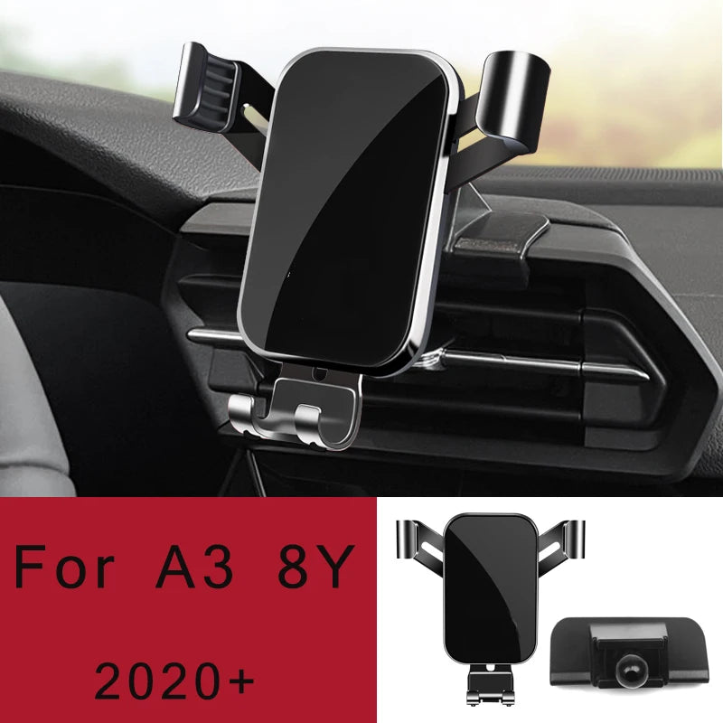 Car Phone Holder For Audi A3 S3 RS3 8V Q2 SQ2 Air Vent Mount Car Styling Bracket GPS Stand Rotatable Support Mobile Accessories