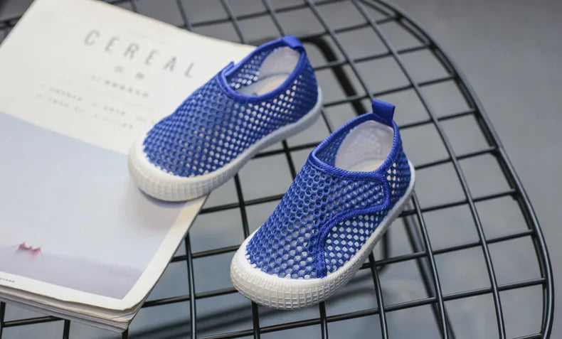 Kids Summer Shoes for Boys Girls Toddlers Children Casual Flats Air Mesh Net Breathable Hollow Cut-outs Sneakers Soft Fashion