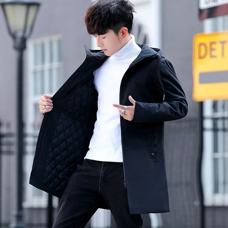 Men Jackets Autumn Winter Men's Trench Coat Men Casual Thicken Warm Hooded Jacket Male Windbreaker Outerwear Jaquet Man coat 6XL
