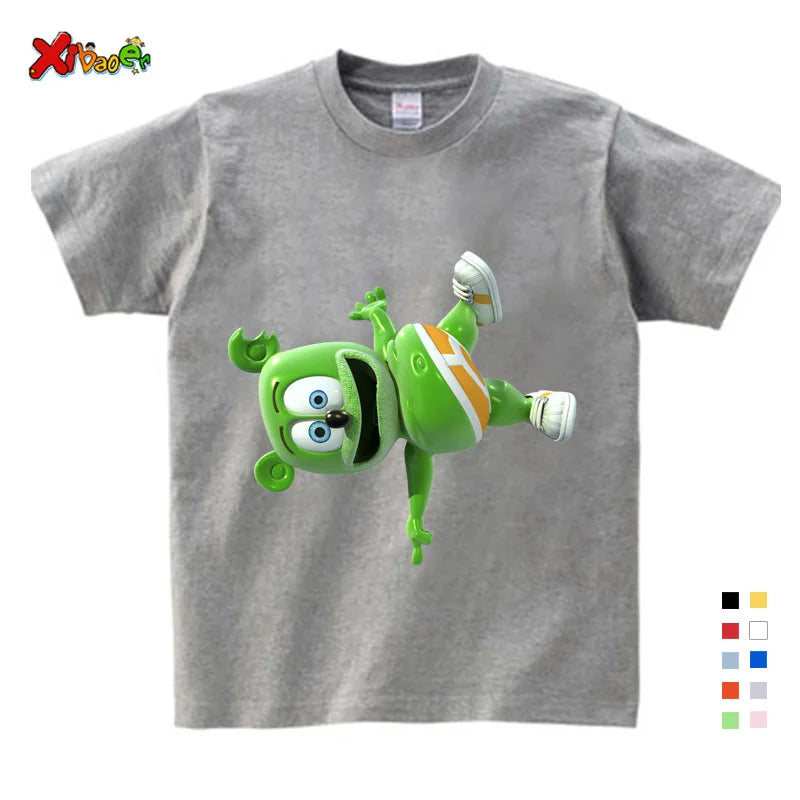 Boys Tshirts for kids Baby Boys Girl Gummy Bear T Shirt Cartoon Funny Casual Kids Clothes Summer Harajuku Children's Clothing