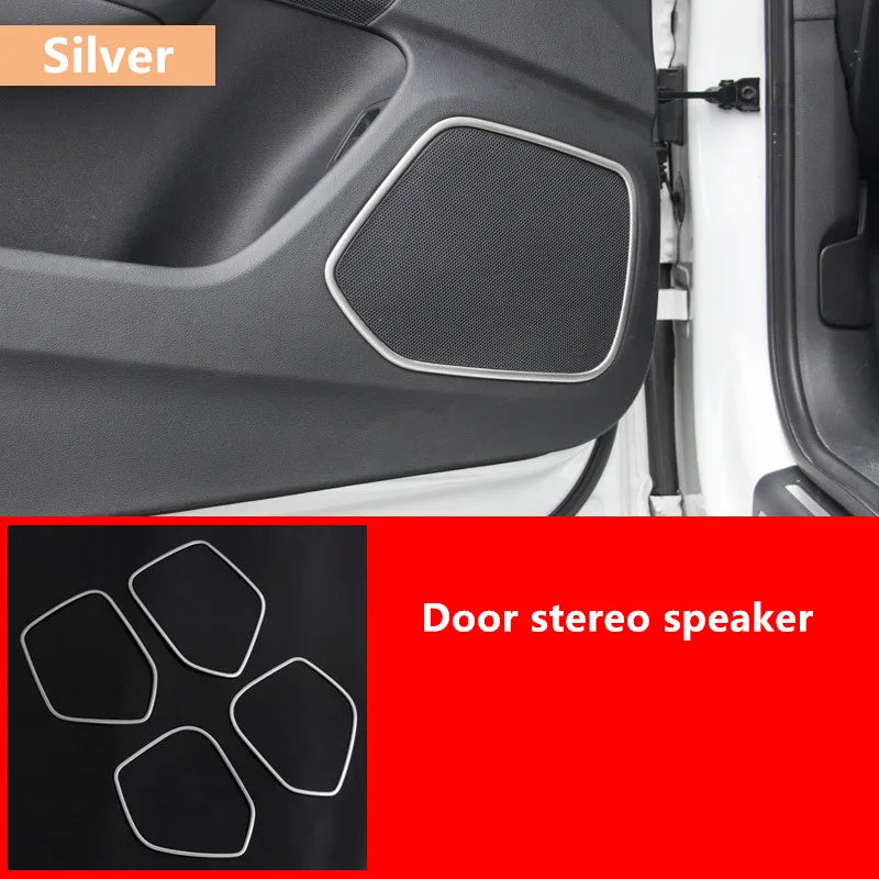 Car Accessories For Audi Q3 2012-16 Central CD Panel Cover Trim Air Conditioner Outlet Frame Door Armrest Decoration Strips
