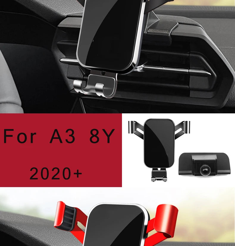 Car Phone Holder For Audi A3 S3 RS3 8V Q2 SQ2 Air Vent Mount Car Styling Bracket GPS Stand Rotatable Support Mobile Accessories