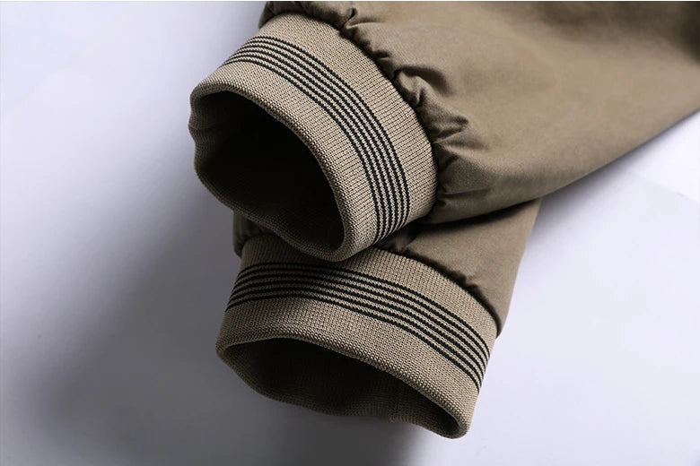 2024 Autumn Men Jackets 100% Cotton Chaqueta Casual Solid Fashion Vintage Warm Vestes Coats High Quality M-5XL Winter Jacket Men