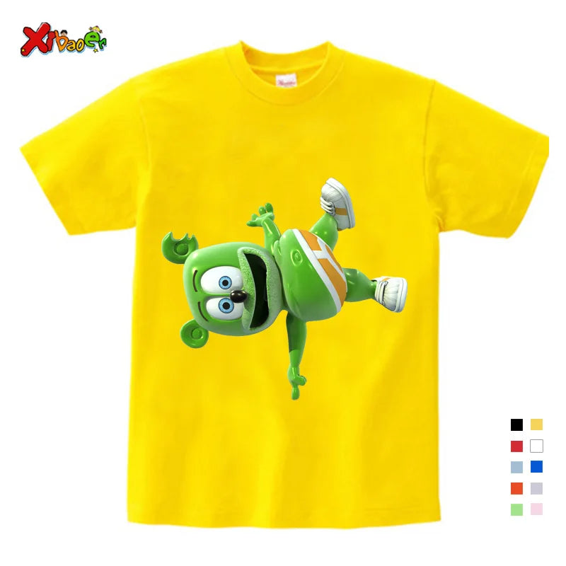 Boys Tshirts for kids Baby Boys Girl Gummy Bear T Shirt Cartoon Funny Casual Kids Clothes Summer Harajuku Children's Clothing