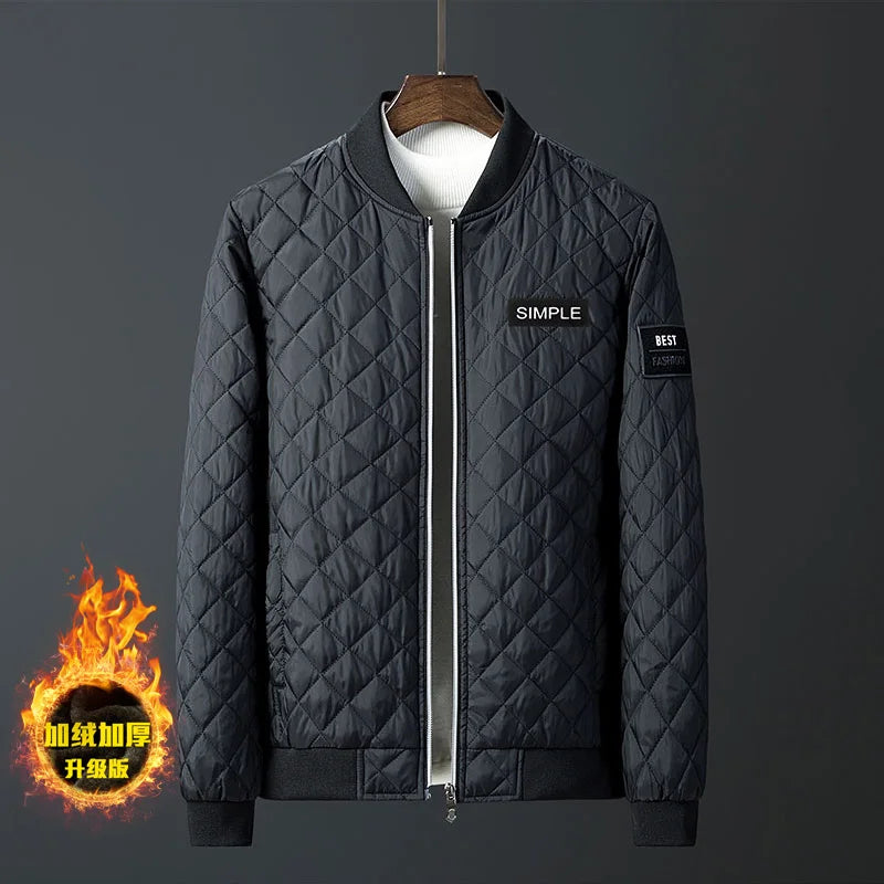 Zipper Men Jackets Autumn Winter Casual Fleece Coats Fashion Male Outwear Slim Fit Parka Plus size 6XL men Bomber Jacket New