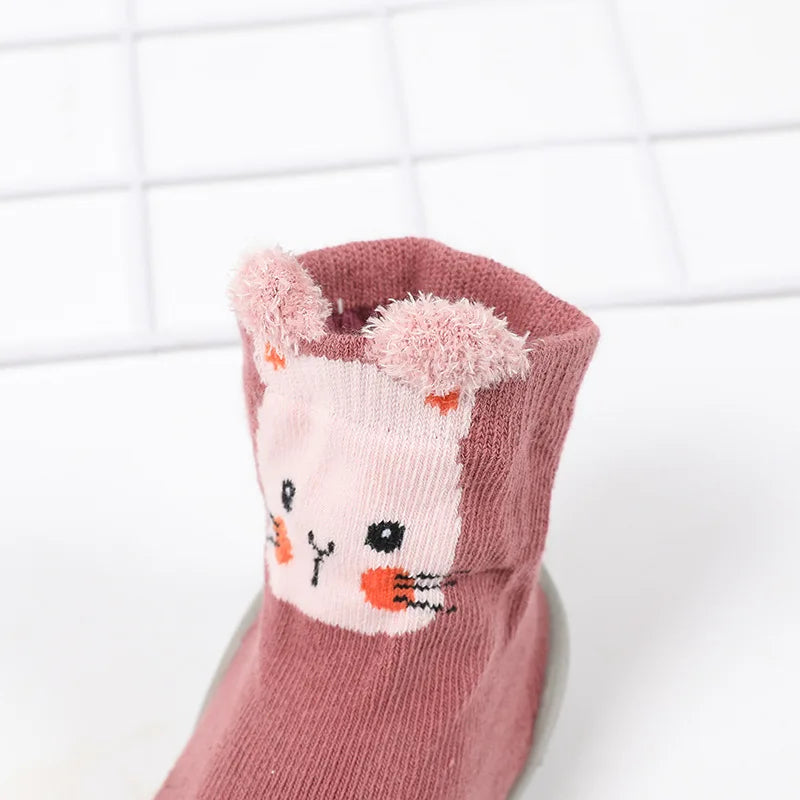 Baby Shoes Toddler First Walkers Infant Boys Girls Kids Rubber Soft Non-Slip Sole Floor Barefoot Casual Shoes Knit Booties