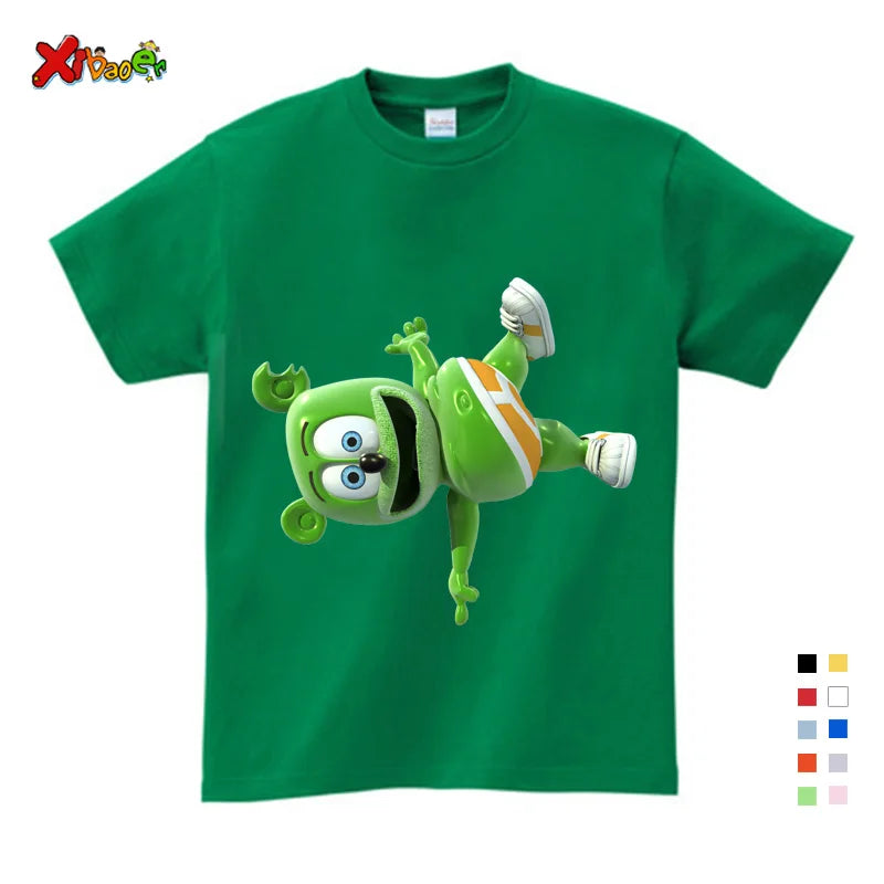 Boys Tshirts for kids Baby Boys Girl Gummy Bear T Shirt Cartoon Funny Casual Kids Clothes Summer Harajuku Children's Clothing
