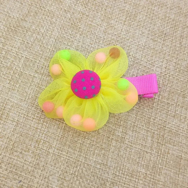 2PCS/lot Hot Sale Children New Hair Clips Cute  Flowers Safety Barrettes BB Clip Little Girls Gifts Kids Hair Accessories