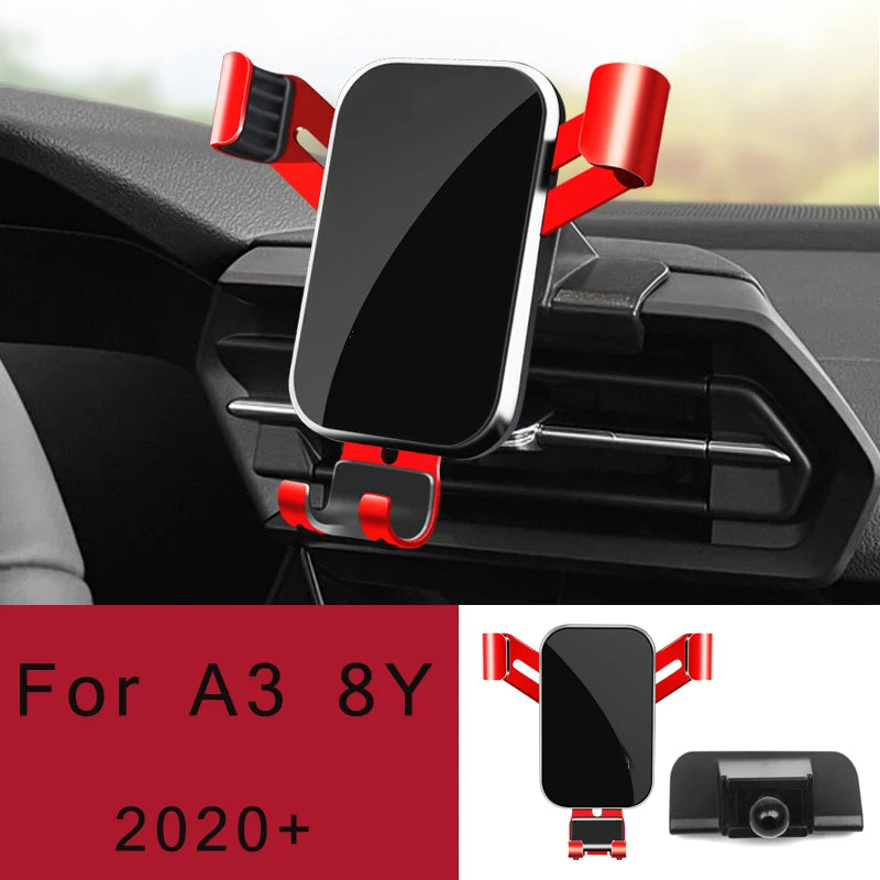 Car Phone Holder For Audi A3 S3 RS3 8V Q2 SQ2 Air Vent Mount Car Styling Bracket GPS Stand Rotatable Support Mobile Accessories