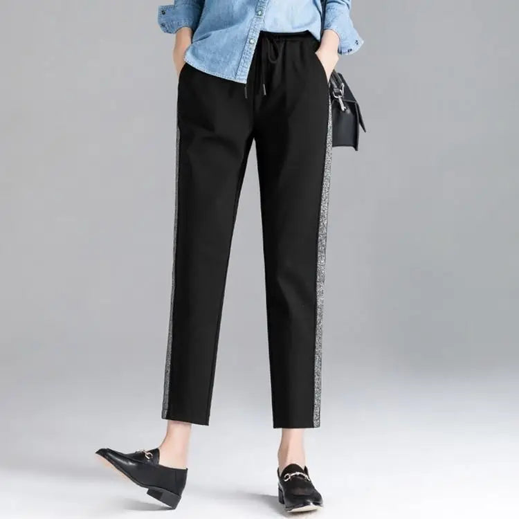 Women Pants 20-Foot Women's Fall Women's Clothing Casual Sports Pants Female Black Pants Loose Pantalones De Mujer