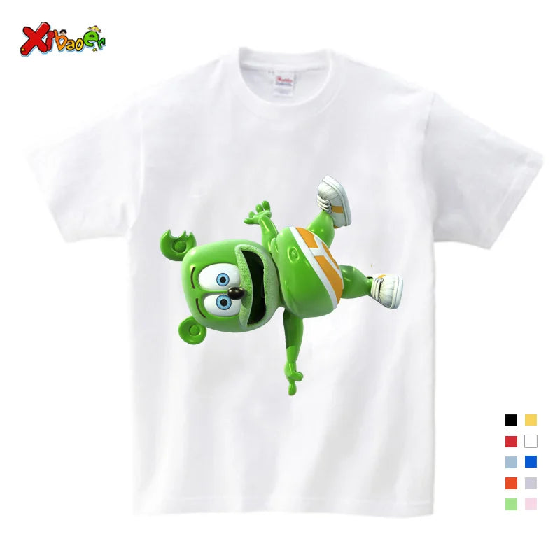 Boys Tshirts for kids Baby Boys Girl Gummy Bear T Shirt Cartoon Funny Casual Kids Clothes Summer Harajuku Children's Clothing