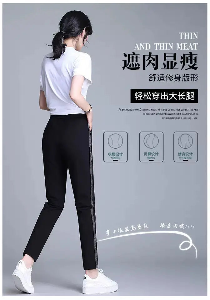 Women Pants 20-Foot Women's Fall Women's Clothing Casual Sports Pants Female Black Pants Loose Pantalones De Mujer