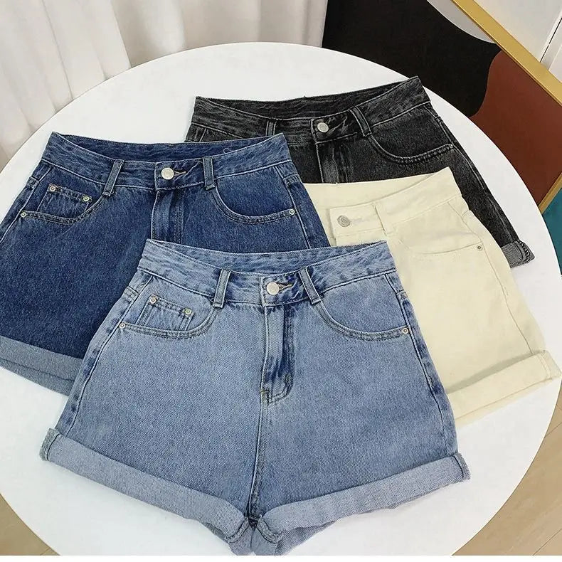 Shorts Women Denim Vintage Summer Basic Simple All-match Hot Sale High Waist Leisure Ulzzang Ladies Streetwear Chic Classic Ins