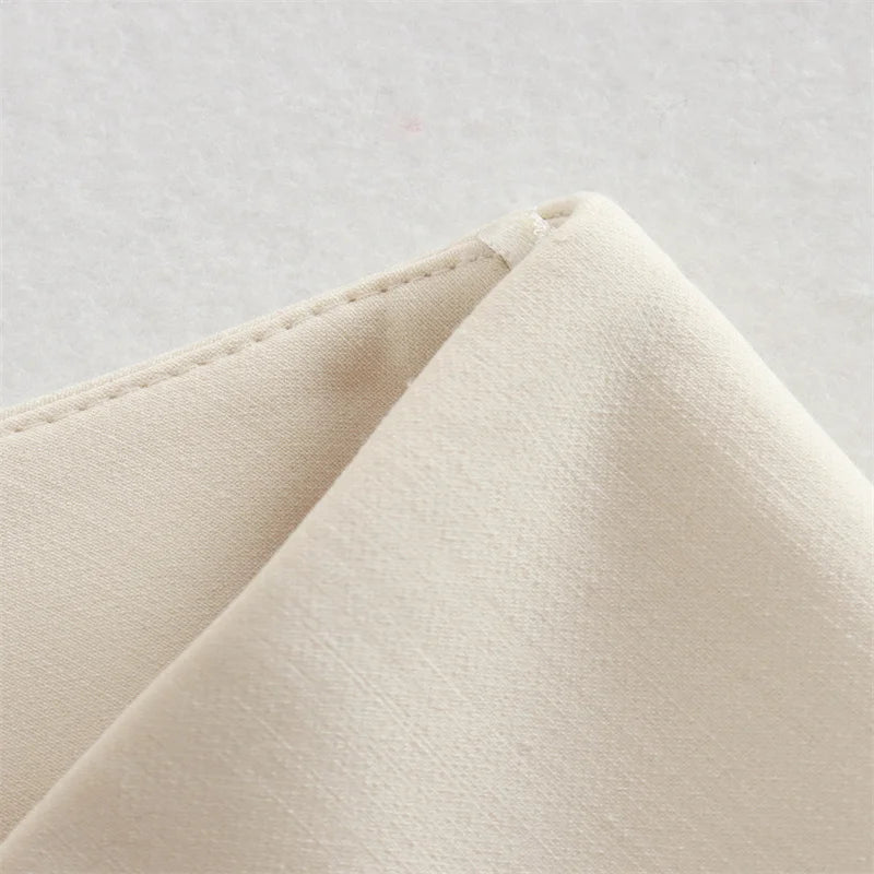 ZATRHMBM 2022 Female Clothing New Fashion Vintage Side Slit Straight-leg Lady Trousers Zip Fly White Women Pants High Waist