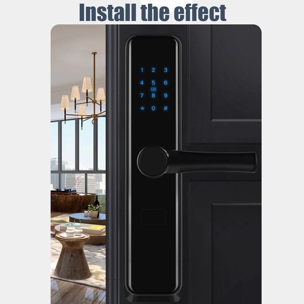 RFID Smart Door Lock Bluetooth/WiFi & Keypad, TTLock Smart Life Compatible Home/Hotel Security MIFARE Encrypted Multi-Point lock