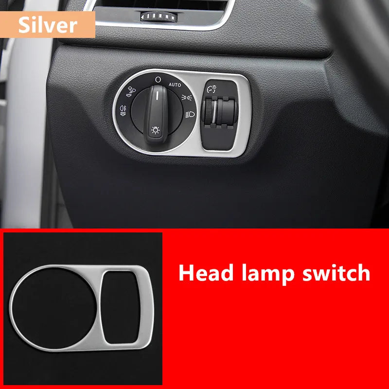 Car Accessories For Audi Q3 2012-16 Central CD Panel Cover Trim Air Conditioner Outlet Frame Door Armrest Decoration Strips