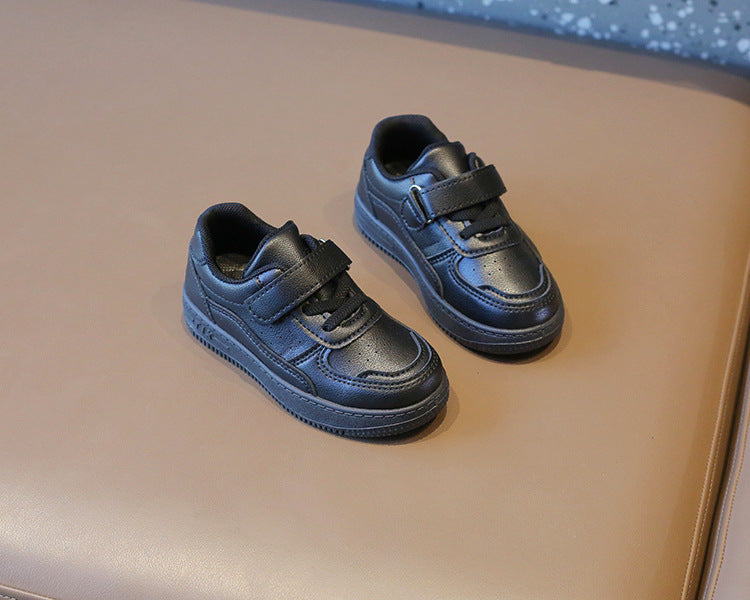 Tenis Sneakers Kids Spring/Autumn New Boys Girls Sports Shoes Casual Board Shoes Leather Soft Soled Children Small White Shoes