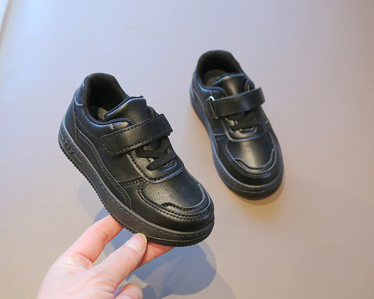 Tenis Sneakers Kids Spring/Autumn New Boys Girls Sports Shoes Casual Board Shoes Leather Soft Soled Children Small White Shoes