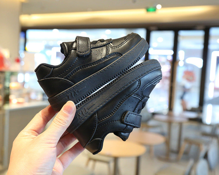 Tenis Sneakers Kids Spring/Autumn New Boys Girls Sports Shoes Casual Board Shoes Leather Soft Soled Children Small White Shoes