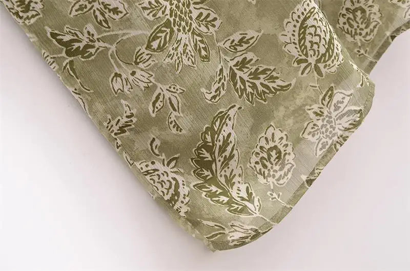 Dresses Women's 2025 New Spring Chiffon Print V-neck Chic Slim Long Dress Fashion Elegant Holiday Street Women's Dress