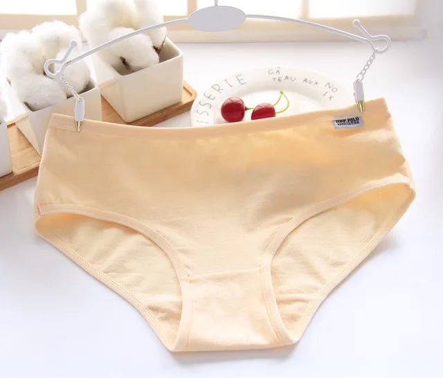 7Pcs Panties for Women Cotton Underwear Plus Size Sexy Briefs Girls Breathable Soft Lingerie Female Cute Solid Color Underpants