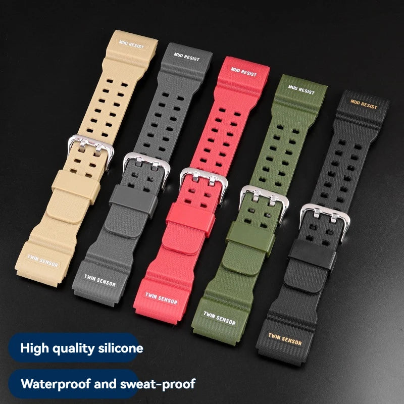 Resin Band for Casio G-SHOCK GG-1000/GWG-100/GSG-100 Mudmaster, Shockproof Watch Strap Replacement Outdoor Sports Accessories