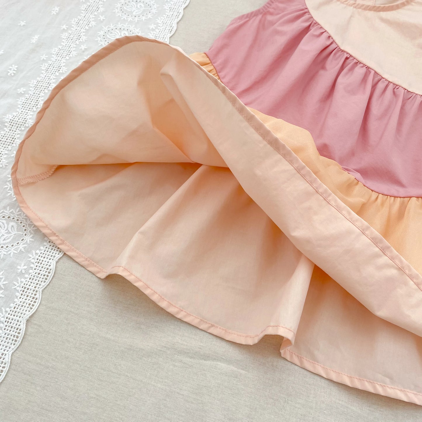 2025 Kids Clothes Summer Cotton Dress Baby Girls Clothes Cartoon Splicing Colors Dresses Children's Clothing Vestidos Cotton