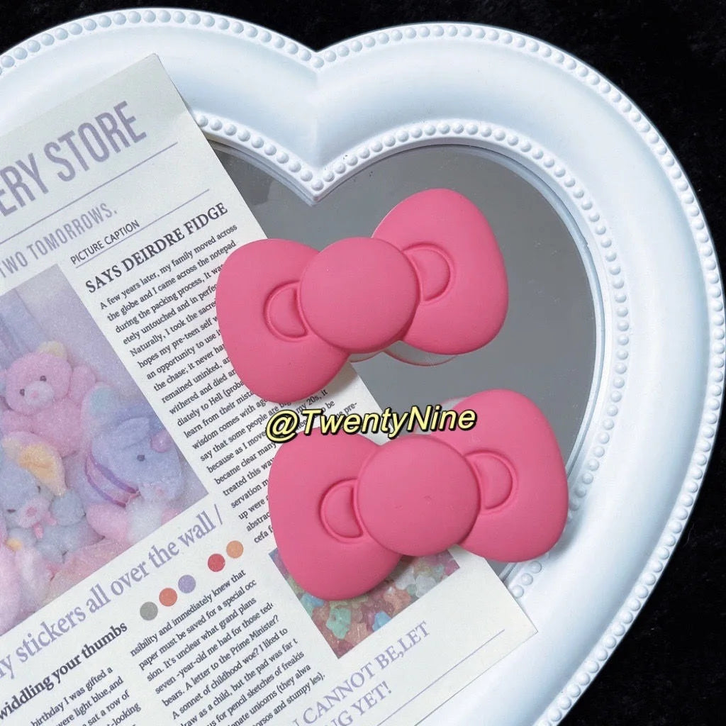 Kawaii Sanrio Bow Hairpin Hello Kittys Hair Accessories Cute Girl Heart Side Clip Bangs Temperament Jewelry Gift Sanrio Hairpin