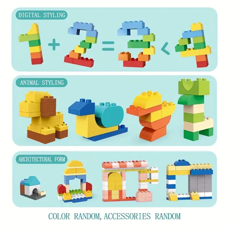 Kids DIY Building Blocks Set Toys Urban Classic Building Blocks Assembled Educational Toys for Boys Girls Christmas Gift 200Pcs