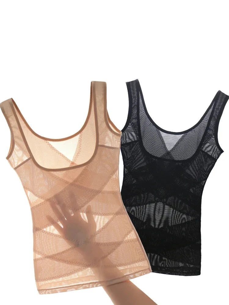 Women Waist Trainer Bodysuit Slimming Shapewear Tops Body Shaper  Sculpting Vest Postpartum Recovery Tights Corset Underwear