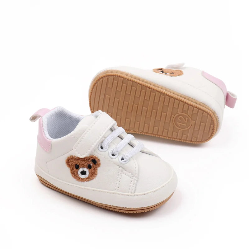 Baby Sneaker 0-9-18 Months Toddler Prewalking Shoes Sport Outdoor Style Spring and Autumn 2024 New Fashion TPR Sole PU BMB3134