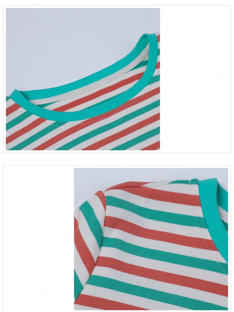 High Quality T Shirt For Women Korean Fashion Clothes Autumn Cotton Stripe Tee Shirt Femme O Neck Tops Woman Long Sleeve Tshirts