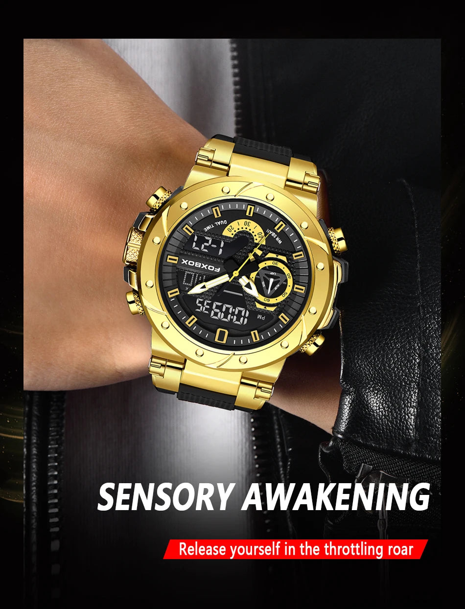 LIGE Top Brand Men Digital Watch Military Watches Fashion Sports Waterproof Dual Display Quartz Wristwatches Relogio Masculino