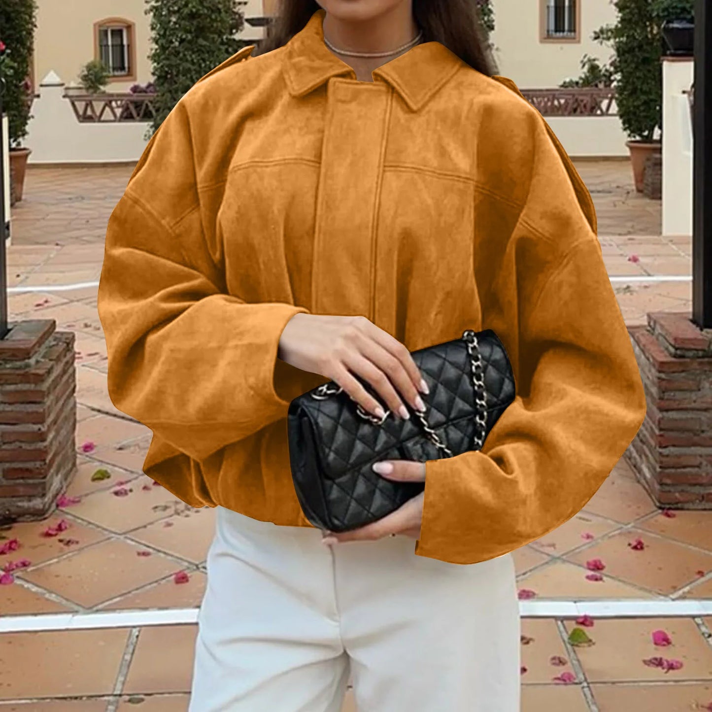 Women's Jacket Fashionable Long Sleeve Zip Up Cropped Coat Autumn Streetwear Cropped Jackets Chic Street Youth Casual Jackets